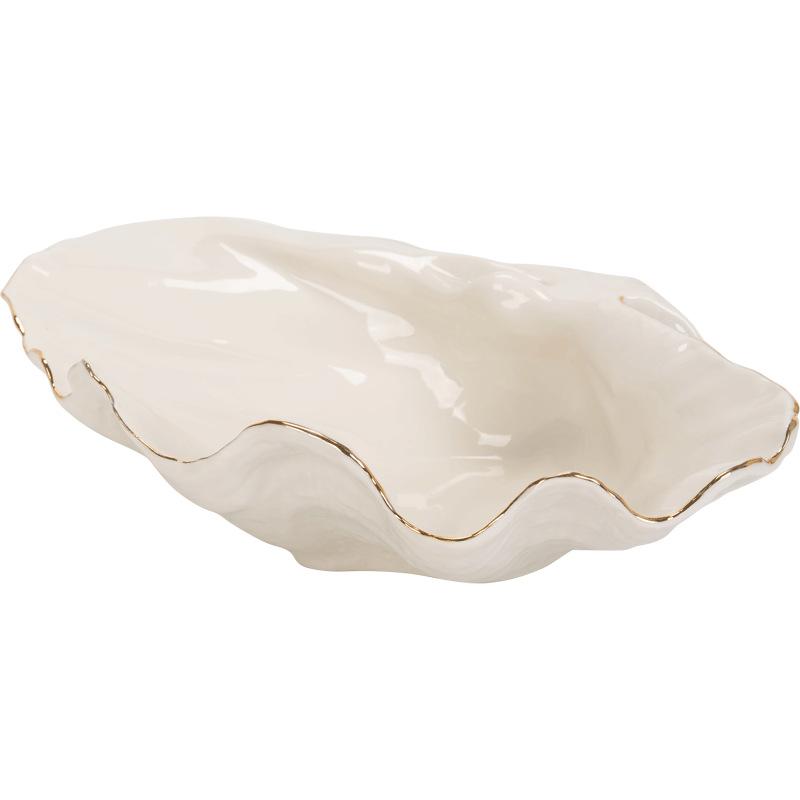 European Phnom Penh Shell Plate Ceramic Decorative Ornament Family Company Fruit Candy Fruit Plate Light Luxury Decorative Plate