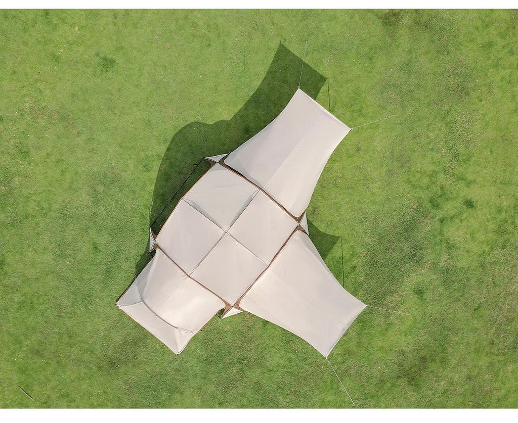Outdoor Mountain Dome Tent with Large Bedroom Canopy for Multi-Person Camping and DIY Splicing