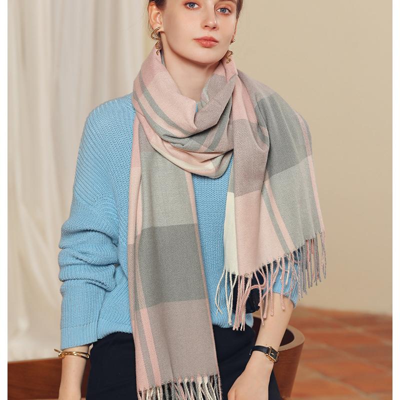 Dámská šála Zimní šál Silný teplý střapec