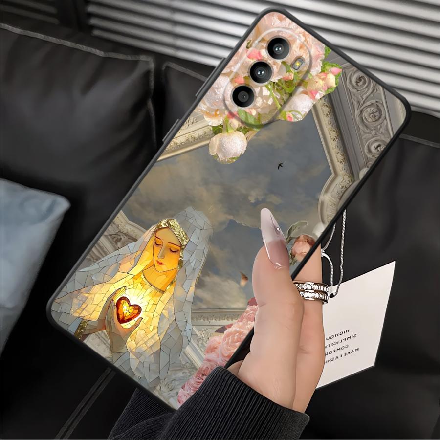 Case for Motorola Moto G32 G71 G51 G73 G60s G50 G22 Edge40 G53 G30 G52 Edge 20 Pro 30 Lite Phone Cover Holy Mother