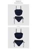 2024 Korean-Style Women's Split Swimsuit: Girl's Tube Top Drawstring Bikini for Resorts & Hot Springs