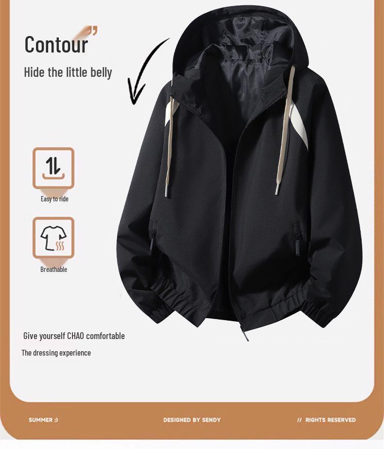 2026 Men's Trendy Spring/Autumn Hooded Sport Jacket