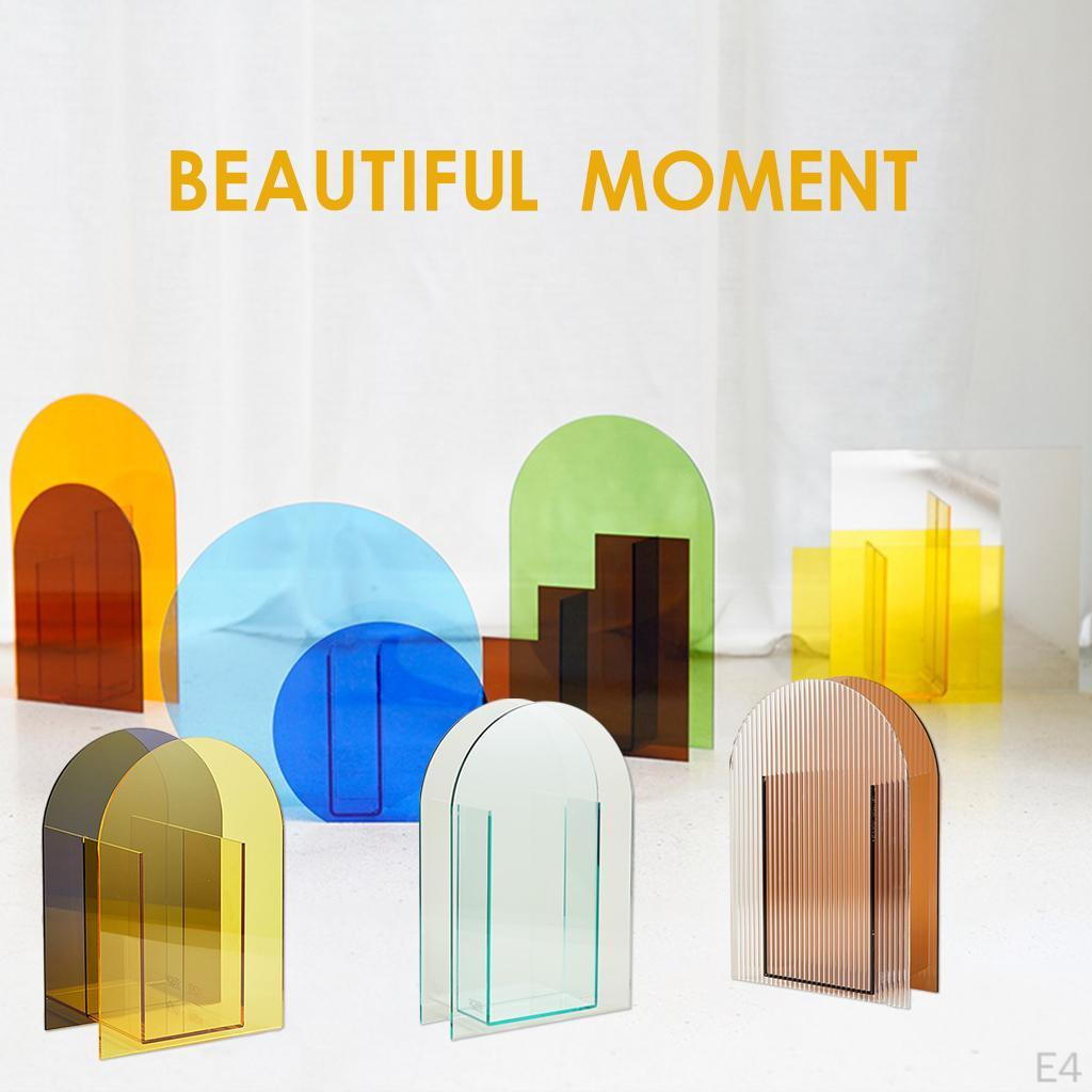 Vase Acrylic Decorative Home Wedding Table Centerpiece, Modern Flower Arrangements s er for Office
