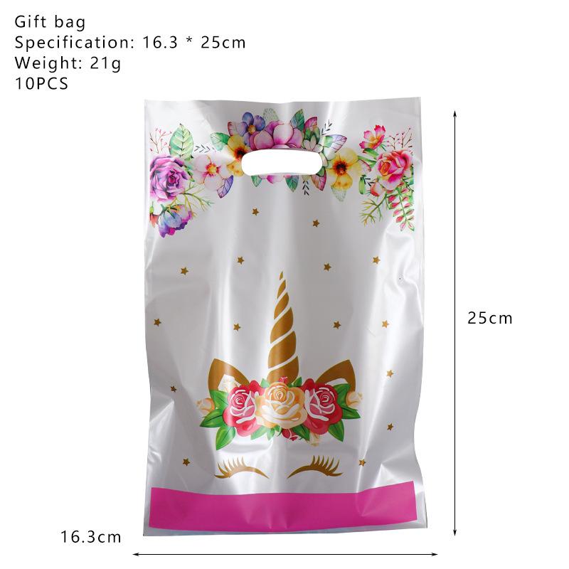 Unicorn Kids Wreath Birthday Party Supplies Tableware Plates Cup Fork Tablecloth