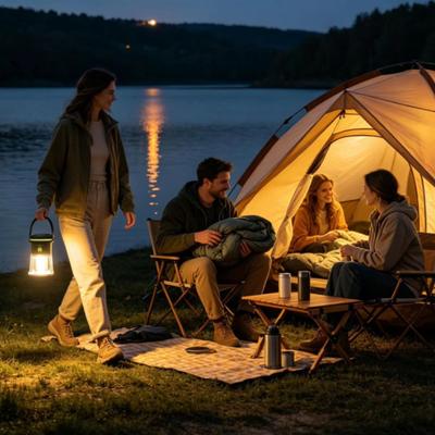 White Yellow Red Light Camping Lantern Triple Light Source Portable Rechargeable Lamp Backpacking