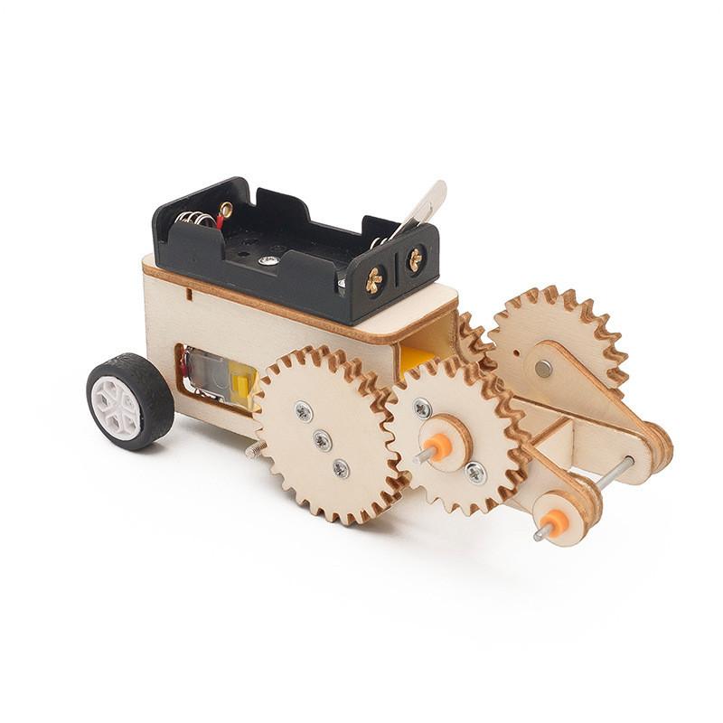 Elementary Student Science Experiment Diy Gear Return Car Handmade Puzzle Children's Technology Assembly Model