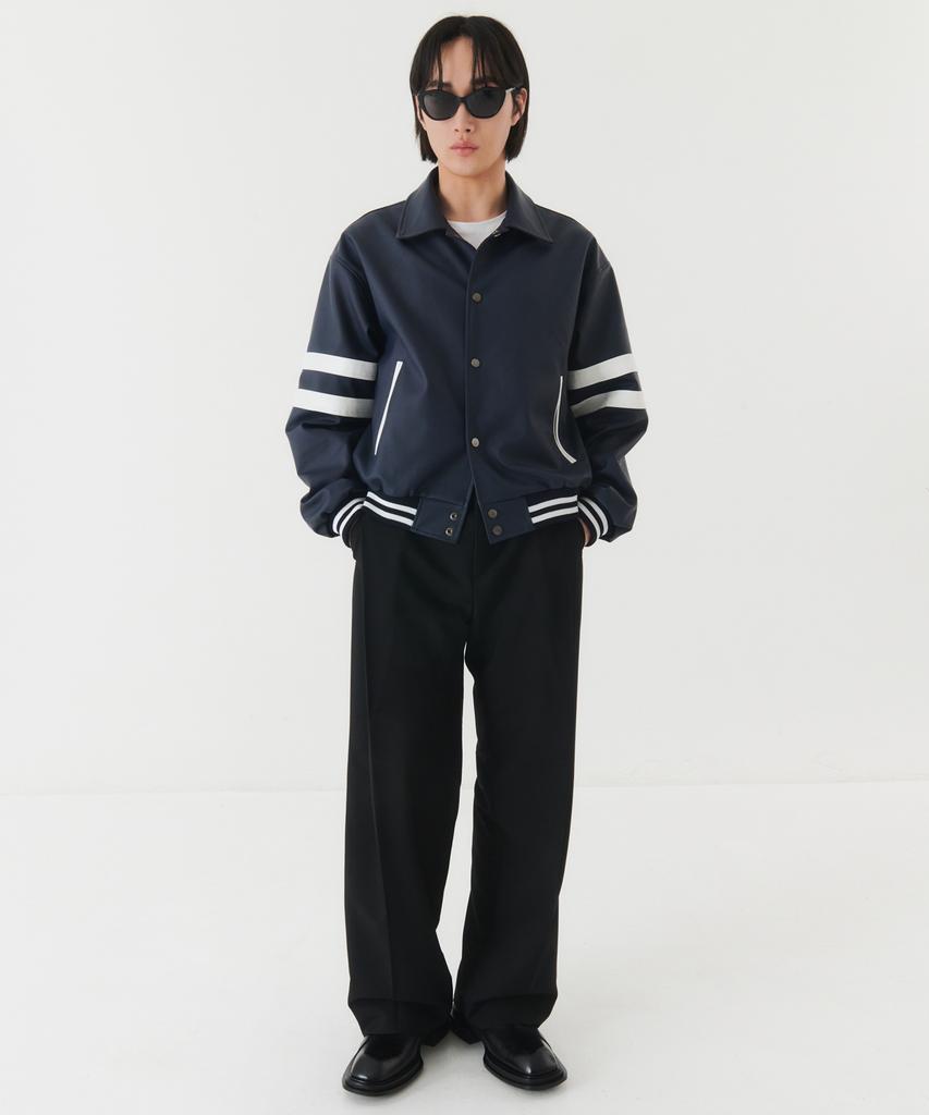 Trip Le Sens Raw Color Varsity Jacket_Navy