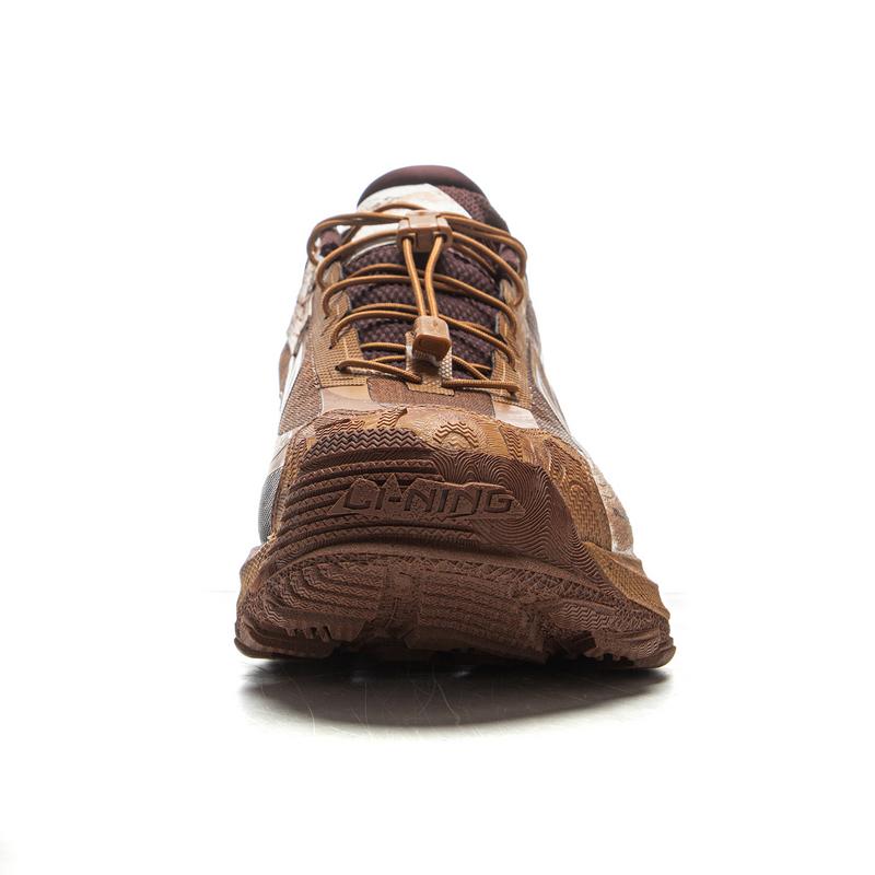 New LiNing Elegance 2.0 Anti-Slip Wear-Resistant Low-Top Trekking Shoes Unisex Tan AHTU005-6