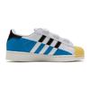 Adidas Originals SUPERSTAR Cf C Durable Breathable Low-Top Kids' Skateboarding Shoes White Blue Kids Sneakers IF2911
