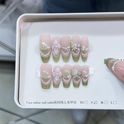 Pure Hand-kneaded Craftsmanship New Colorful Guava Three-dimensional Five-petal Flower French Cat Eye Temperament Nail Sticker