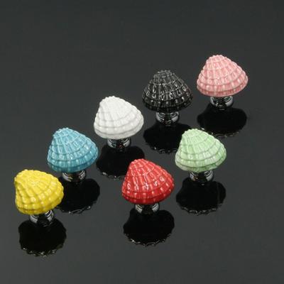 Maniglia per mobili con pomello in ceramica a forma di conchiglia per cassettiera, armadio, guardaroba
