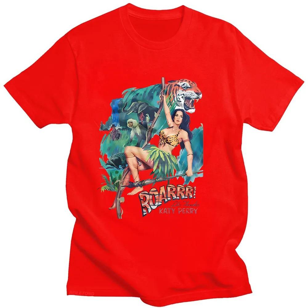 

Hot Sale Katy Perry Classic Roar Poster Print T-shirt Unisex Women Casual O-neck Cotton Summer New Tee Oversized Harajuku Style Top S
