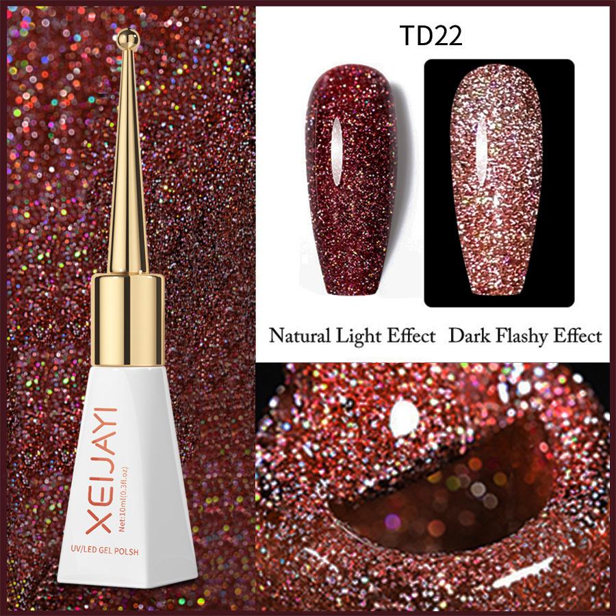 Multicolor Holographic Glitter Gel Polish Intense Sparkle 3D Diamond Shimmer Metallic Flash UV/LED Cured