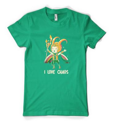 Wunderbares Loki Ich Liebe Chaos Gott der Bosheit Personalisiertes Kinder T-Shirt