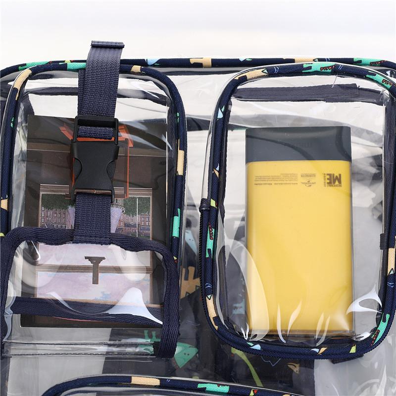 Zaino Trasparente in PVC ad Alta Capacità per Sport all'Aperto e Resistente all'Acqua