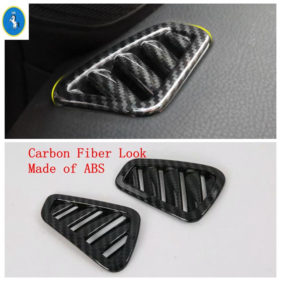 Carbon Fiber Trunk Door Switch Button / Air AC Outlet Armrest Glass Lift Panel Cover Trim For Benz CLA 200 C118 W118  - 2024