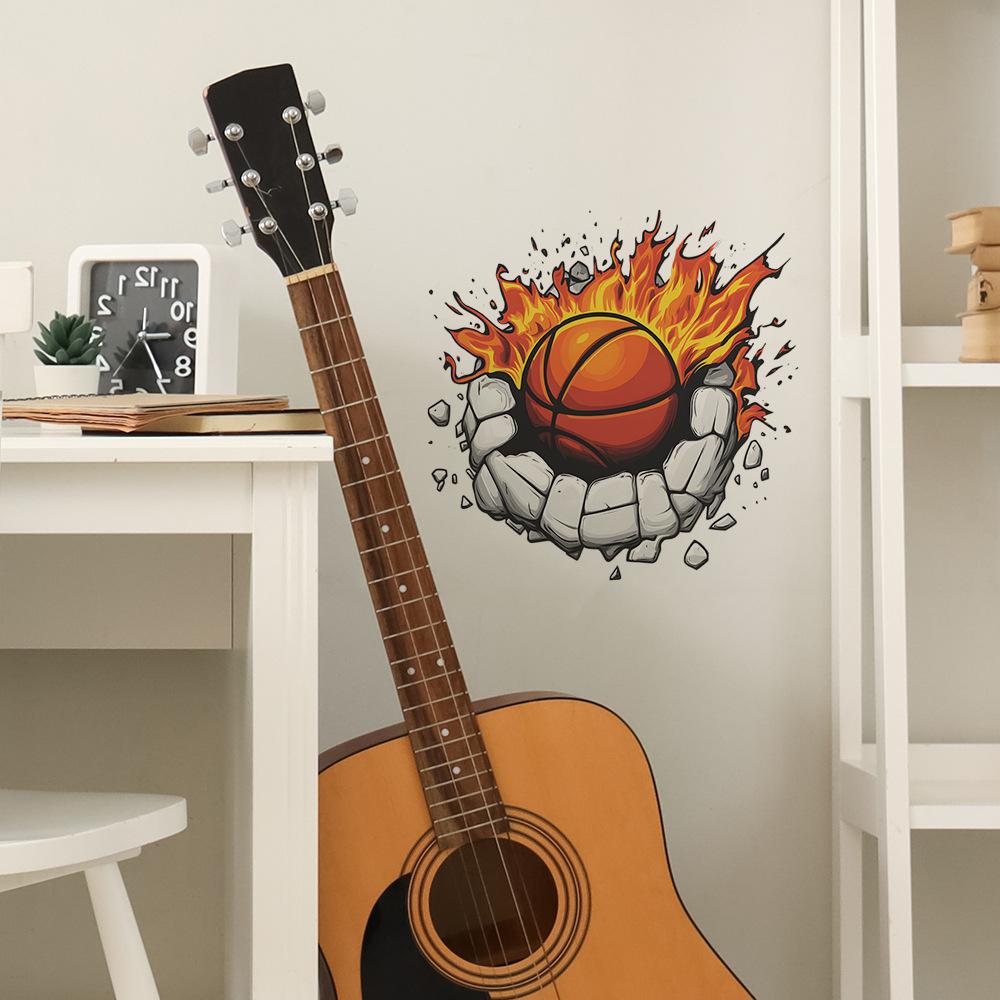 Kreativní plamen Basketbal Ložnice Obývací pokoj Pozadí Krajinářská Dekorace Samolepky na zeď