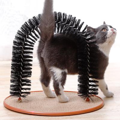 Kačių šepečio šepečio valytuvas Cat Scratch Masažas žaislas naminiams gyvūnėliams Arkos masažo valytuvas