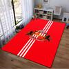 Red Rug with Sunderland A.F.C. Emblem Non-slip Rug Suitable for Living Room and Bedroom Sofas.