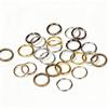 Color-preserving KC Gold Jump Rings: 200 Single Loop Flat Mouth Iron Connectors for DIY Bracelets & Necklaces