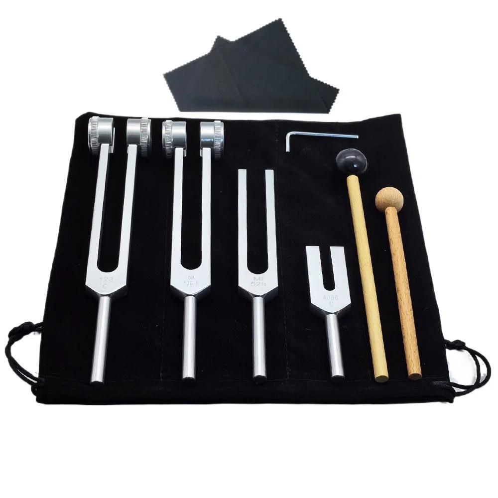 Aluminum Alloy Tuning Forks Set 128C Hz Yoga Meditation Tuning Fork OM136.1hz Healing Sound Therapy Percussion Instrument