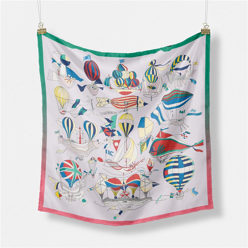 Twill Silk Scarf Women Indian Tiger Print Square Scarves Wraps Bandana Small Hijabs Silk Foulards Tie Headband Neckerchief 53CM