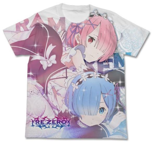 

Life in Another Ram Rem Полная графика Белый S Размер ReZERO -Starting World- и футболка