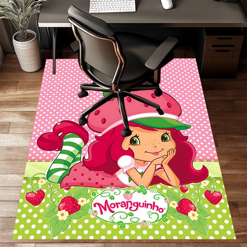1pc Princess Strawberry (4) Design Printed Area Rug Carpet for Bedroom Living Room Home Decor Rugs Mat Non Slip Mat Rug for Bedside