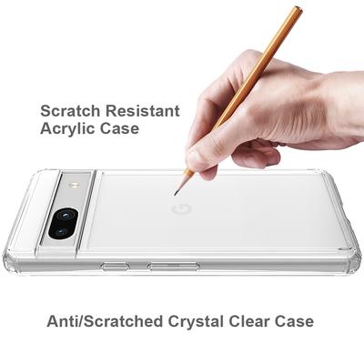 Etui na smartfon dla Google Pixel 7a, Przezroczyste etui ochronne na tył telefonu z akrylowego TPU, odporne na żółknięcie