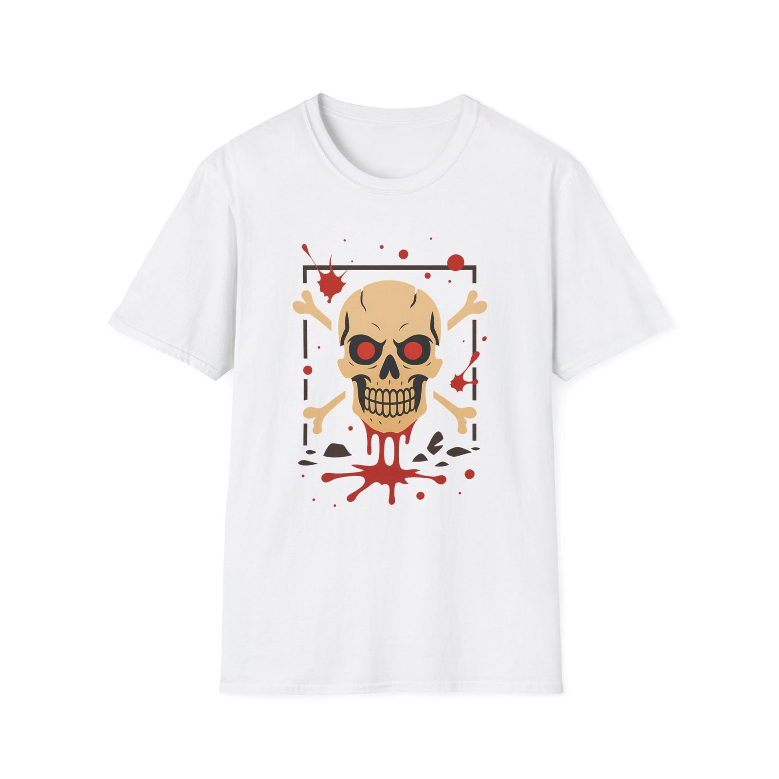 Unisex Softstyle T-Shirt Skull Gothic Dark Art Halloween Graffiti S