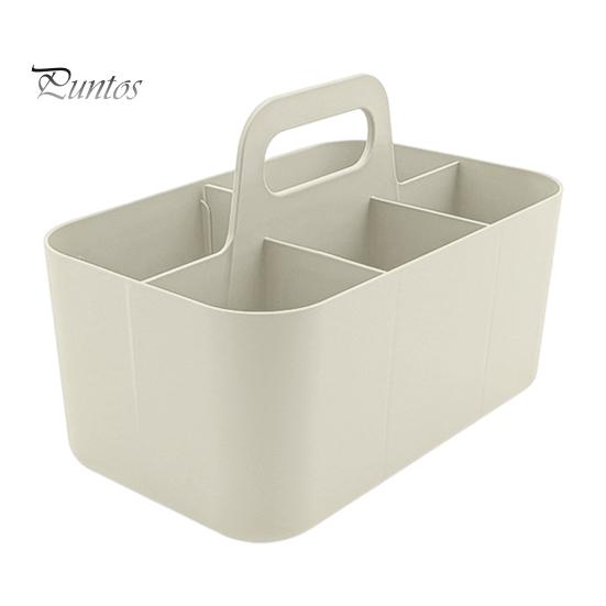 Stackable Desk Organizer Storage Box with Handle Large Capacity Multiple Compartments Pencil Holder Caddy Organizer