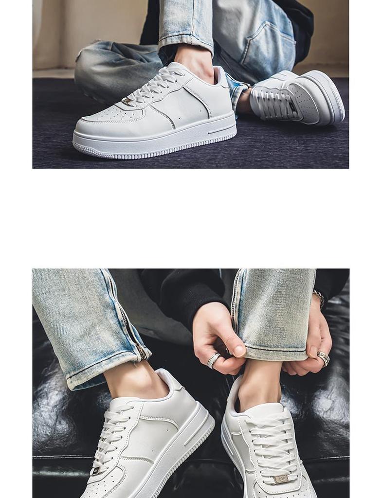Men's Black Casual and Trendy Air Force Sports Shoes for Autumn and Winter