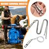 Alloy Emergency Whistle Loud Portable Keychain Necklace Whistle EDC Keyring Party Whistle Training School Soccer Supplies New