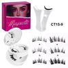 2-Pair Reusable Magnetic Eyelash Set, Easy-to-Use Eyelash Extension Tool, Natural Curler, False Eyelashes with Magnetic Tweezers