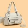 Ladies' Fashion Handbags Vintage Soft Leather multi pocket shoulder Commute bags Designer Commute Large Capacity Ladies Tote Sac