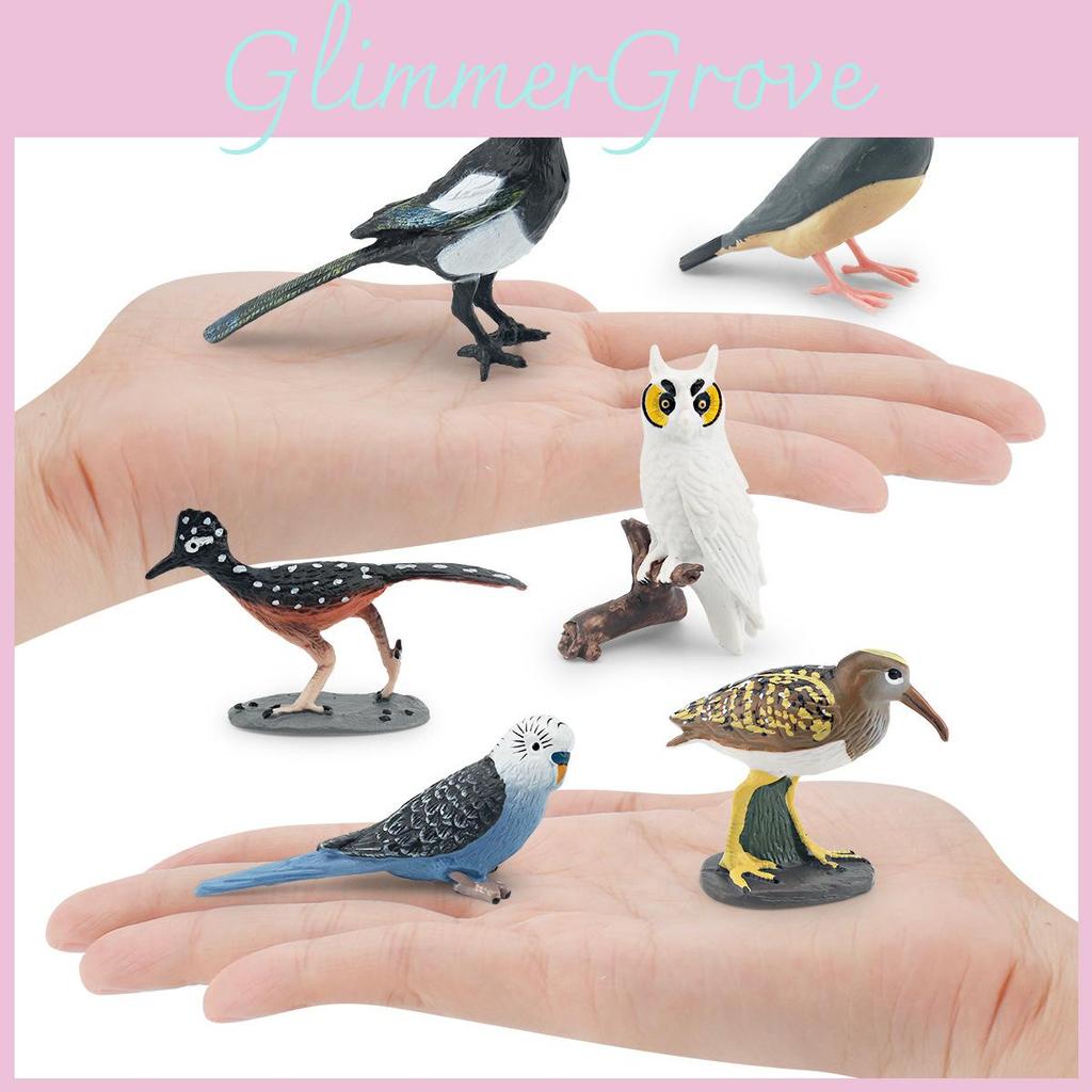 Pvc Bird Animal Models Collection Withmagpie Parrots And Owl For Garden Landscaping And Home Decor
