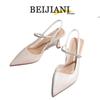 BEIJIANI A3289-46 Strasskette Einriemen Peep-Toe Stilettoabsätze