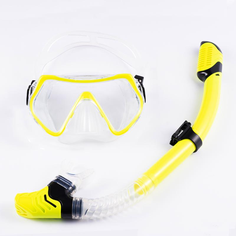 Sinodiving Diving Mask Diving Snorkel Set Snorkeling Mask with Anti-Fog Tempered Glass M
