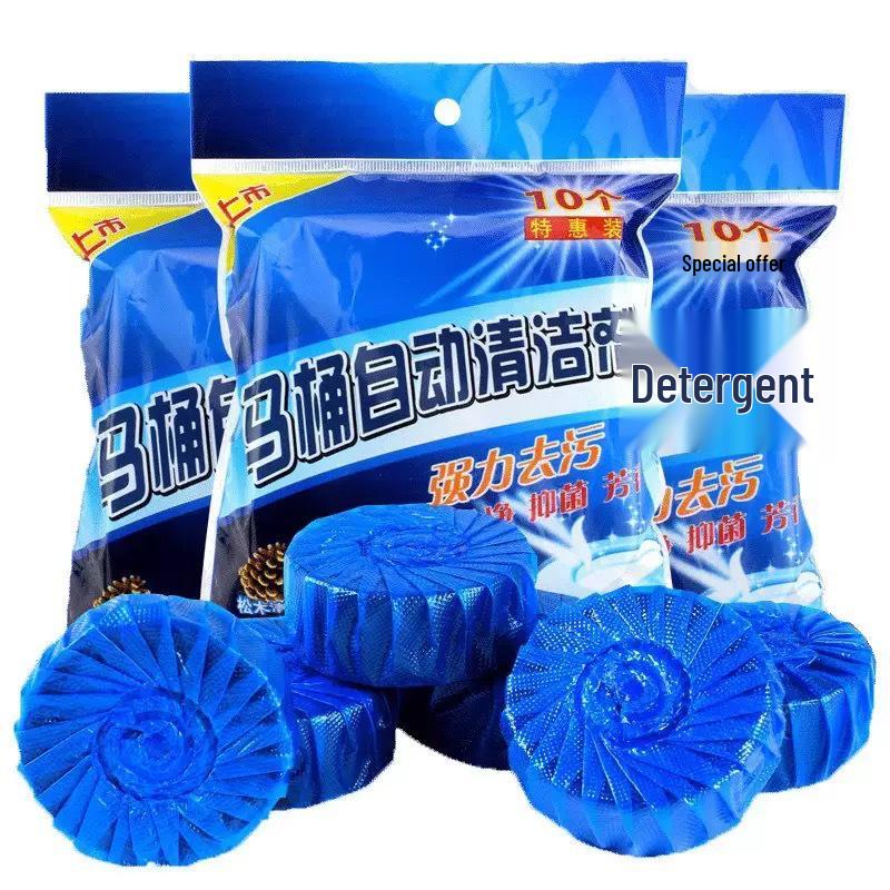 Blaue Blasen WC-Reinigungskugel & Lufterfrischer – Frischer Duft, Fleckenentferner & Schrubber