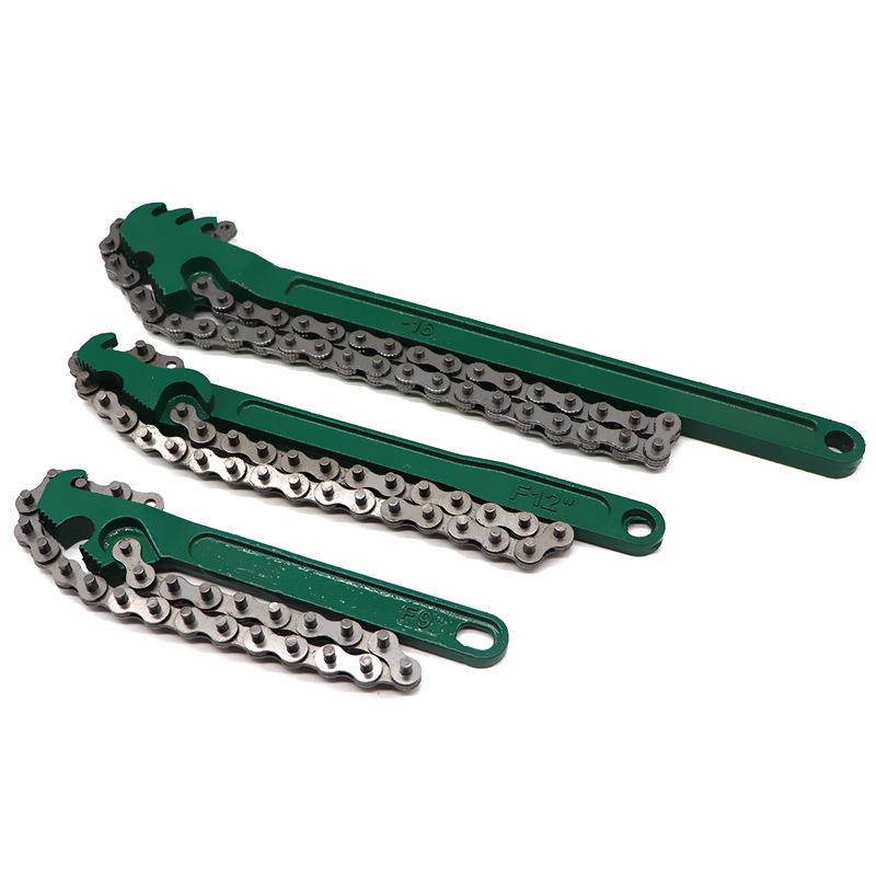 Adjustable Double Chain Oil Filter Wrench - Durable, Multifunctional Tool