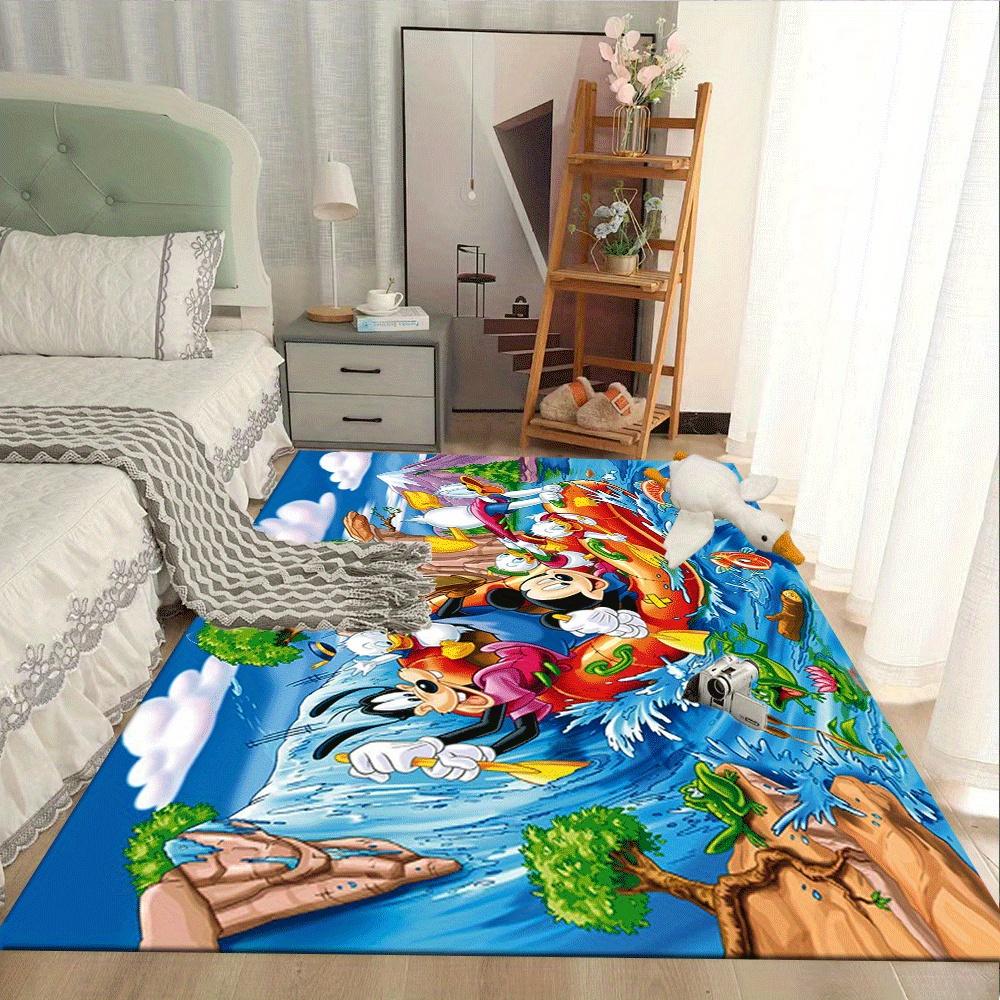 1 Stück Mickey-Maus und Minnie-(23)_01 Teppich Läufer, Schlafzimmer und Spielzimmer Langlebig, Fleckenbeständig und Leicht zu Reinigen, Wohnzimmer