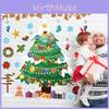 Wall Festive Christmas Decor Art Paper Cards Stickers Set With Pattern Tree