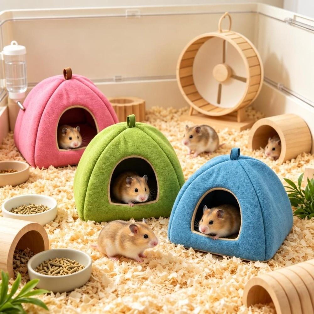 Breathable Guinea Pig House Cotton Line Small Pet Bed Portable Hamster Shelter  Small Pets