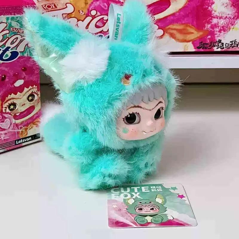 Wakuku Lis Króliczek Cukierek albo psikus Blind Box Słodka Wakuku Figurka Akcji Mystery Box Lis Króliczek Lalka Anime Brelok Torebka Niespodzianka Zabawki