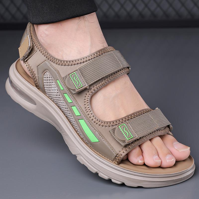 Summer New Designer Beach Air Cushion Shoes For Men Garden Casual Leather Sandals Male Mix Color Platform Sandals