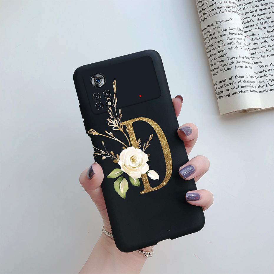 For Xiaomi Poco X4 Pro 5G Case Cute Letters Cover Slim Soft SIlicone Funda Phone Case For Xiaomi Poco X4 X 4 PocoX4 Pro 5G Shell