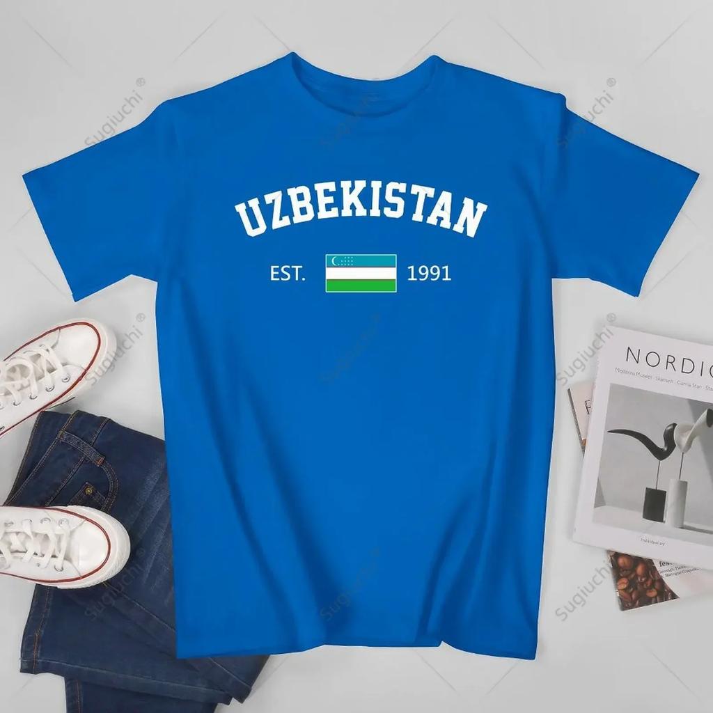 Unisex Unisex Uzbekistan EST1991 Independence Day Tshirt Tees T Shirts WoUnisex Boys 100 Cotton TShirt