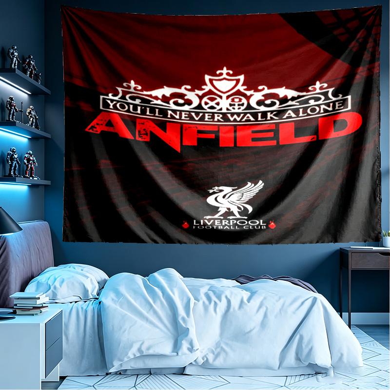 Liverpool F.C Print Tapestry, Lightweight Wall Hanging, for Bedroom, Dorm, Living Room, Home Art Decor - Birthday Christmas Gift for Friends