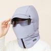 Winter Ski Mask with Glasses Neck Warmer Windproof Full Face Covers Cycling Mask Trapper Hat Unisex Sport Ski Headwear