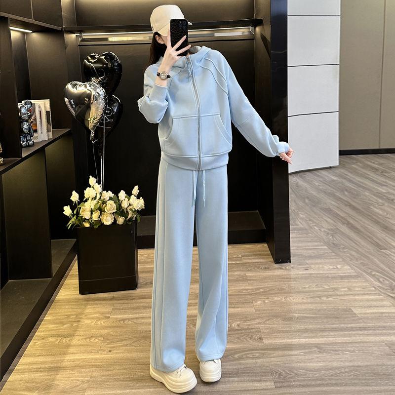 Set Sportiv de Damă High End, Modă de Primăvară, Croială Largă, Tineresc, Slăbitor, Două Piese